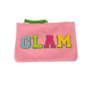 IPSY Pink Vegan Leather/Vinyl GLAM Makeup Bag